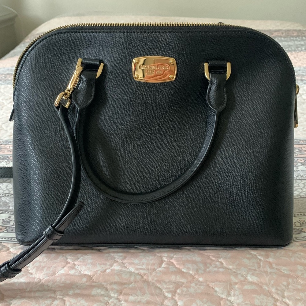 MK Medium Black leather tote bag